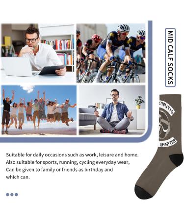 Sons Of Ibuprofen Arthritis Chapter High Knee Socks - Men's Crew Length, Arthritis Awareness, White - One Size Tall - Buy Online on GoSupps.com