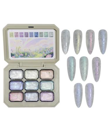 Gel Appliquer par Tapotement | Gel Peinture D grad - Palette De Vernis 9 Couleurs Accessoires Pour Peinture D'Ongles Et Manucure Destin s Aux Professionnels De Mariage D butantes Femmes