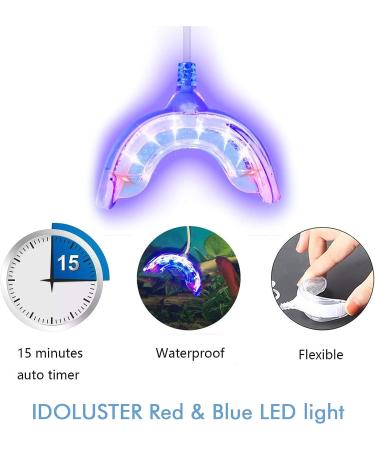 IDOLUSTER Teeth Whitening Accelerator Light - 16X Red & Blue LED, Powerful Teeth Whitening with Comfortable Mouth Tray | iPhone/Android/USB Compatible for Home Use - Buy Online on GoSupps.com