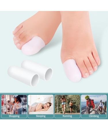 Big Toe Caps Protectors - 10 Pcs Gel Sleeves for Blisters Calluses and Corns - Comfortable Toe Rubbing Treatment for Men & Women - White - Buy Online on GoSupps.com