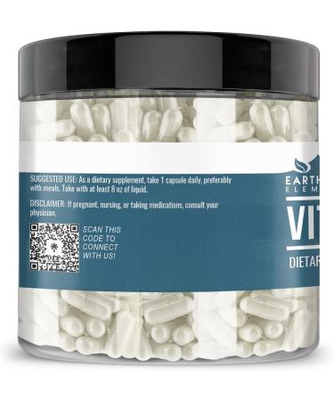 Earthborn Elements Vitamin B1 Thiamine Mononitrate 200 Capsules - Pure & Undiluted, No Additives - Buy Online on GoSupps.com