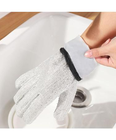 Kitchen Gloves - Wire Hand Gloves for Washing Dishes | Reusable Household Gloves Dishwashing Gloves for Kitchen Cleaning Working Halatua - Buy Online on GoSupps.com