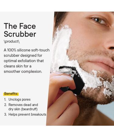 Silicone Face Scrubber - Gentle Exfoliator for Cleansing & Dead Skin Removal - Men and Women - Black - Buy Online on GoSupps.com