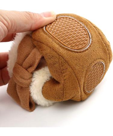 Yinuoday Winter Baby Girls Anti-Slip Snow Boots 3-6 Month Infant Dark Brown - Warm Prewalker Newborn Shoes - Buy Online on GoSupps.com