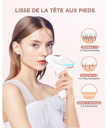 Haarlosy Ice Pulsed Light Epilator IPL Laser Hair Removal Device 999900 Flashes with 9 Levels and 3 Functions - HR/SC/RA for F - Buy Online on GoSupps.com