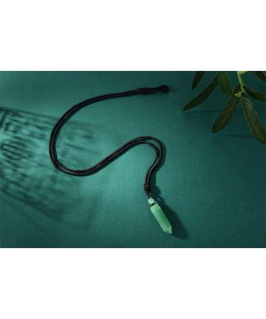 Natural Green Aventurine Crystal Pendant Necklace for Men & Women - Healing Reiki Jewelry - Buy Online on GoSupps.com
