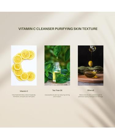 Vitamin C Cleanser | Refine Skin Texture & Reduce Wrinkles | Hydrating Facial Wash - Buy Online on GoSupps.com