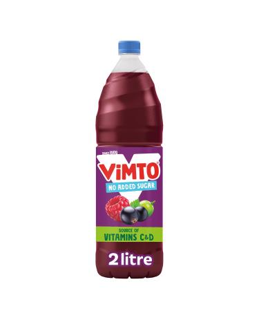 Vimto Original Real Fruit Squash No Added Sugar - Low Calorie Mixed Fruit Juice Squash Blackcurrant Grape & Raspberry 2L Bottle - Buy Online on GoSupps.com