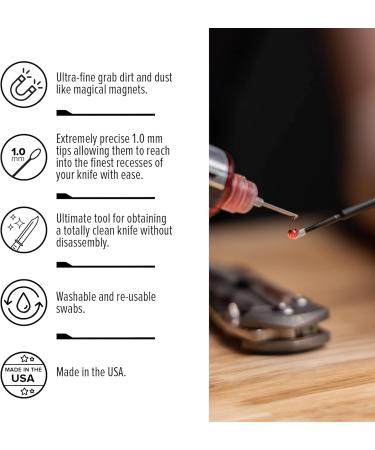 KPL MicroFiber Knife Care Detail Swabs - Ultra-Precision Cleaning Probes for Kitchen Knives (50 Pack) - Buy Online on GoSupps.com