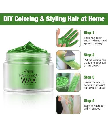 Buy Magic Master Hair Color Wax - Emerald Green | Temporary Keratin Hairstyle for Men & Women - Perfect for Parties & Cosplay - Buy Online on GoSupps.com