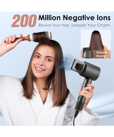 200 Million Negative Ionic Blow Dryer - High-Speed 110 000 RPM Hair Dryer | Low Noise Thermo-Control & Magnetic Nozzle | Light Grey - Buy Online on GoSupps.com