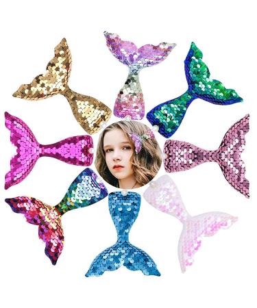 8 Pcs Mermaid hair clip Hair Clips for Girls Hairpins for Women Girls and Ladies Headwear Styling Tools Gifts for Women Girls