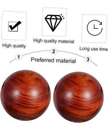 Beaupretty 2-Pack Chinese Hand Massage Balls - Relaxing Tai Chi Balls with Rosewood Handle for Stress Relief - Buy Online on GoSupps.com