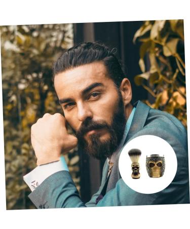 Minkissy Skull Beard Brush Set - Premium Brush with Bowl for Perfect Shaving & Grooming - Buy Online on GoSupps.com