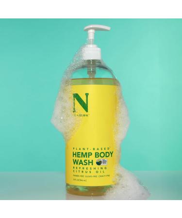 Dr. Natural Hemp Body Wash - Citrus 32 oz | Pure Plant-Based & Moisturizing with Organic Shea Butter | Deep Cleansing for Sensitive Skin - Buy Online on GoSupps.com