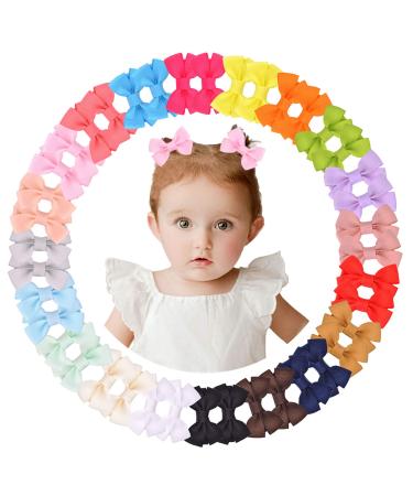 40PCs 2 inch hair loop clips Fully lined hair crocodile terminals Grosgrain band hair clips accessories for babies fine hair toddler toddler children in couples