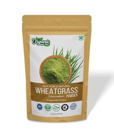 ORGANIC ZING Wheatgrass Powder 227g (Triticum Aestivum) | Natural Detox Supplement | Pack of 1-8oz