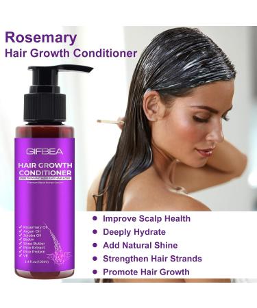 Rosemary Oil Hair Growth Serum & Biotin - Castor Oil Conditioner for Thinning Hair | Improve Volume & Thickness - Buy Online on GoSupps.com