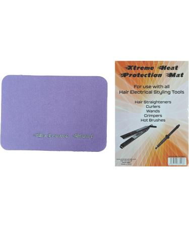 Extreme Heat Protection Safety Flat Mat for GHD Hair Straighteners and Tongs etc (Purple) - Buy Online on GoSupps.com