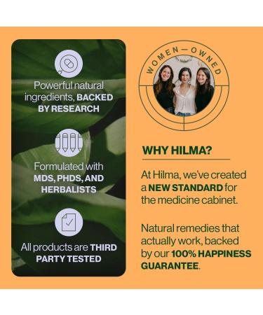 Hilma Healthy Gut & Bloat Support Bundle - Gas & Bloat Relief (50 Vegan Capsules) with Lemon Balm Fennel & Peppermint Leaf + Daily Pre & Probiotic with Herbs (60 Vegan Capsules) for a Healthy Gut - Buy Online on GoSupps.com