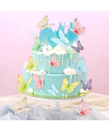 38 Pcs Edible Butterfly Cupcake Toppers Wafer Paper Butterflies for Cake Butterfly Decorations Edible Rice Paper for Cakes Colorful Butterfly Cake Toppers for Birthday Cupcakes Decorating Supplies - Buy Online on GoSupps.com