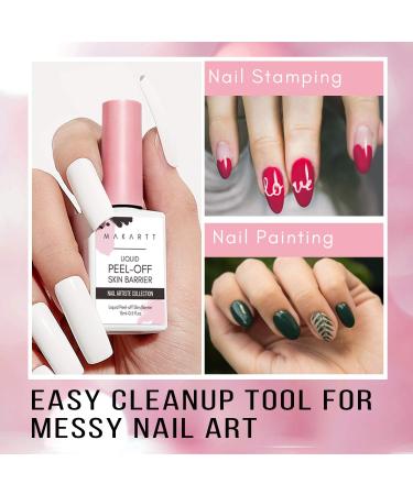 Makartt Latex Nail Polish Barrier - 15ml White Peel Off Liquid Cuticle Protector - Buy Online on GoSupps.com