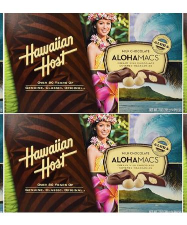 Hawaiian Host Aloha Macs Milk Chocolate Macadamia Nuts(2 Boxes)
