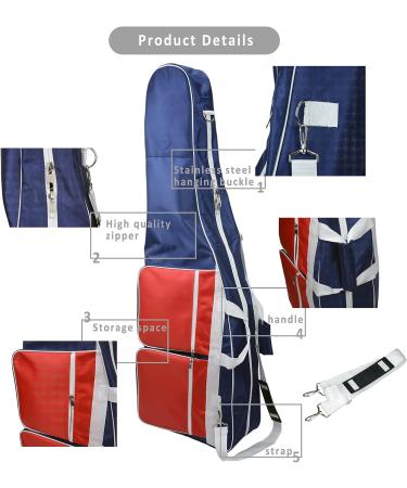 ThreeWOT Navy Blue Fencing Bag - Mask, Sword & Suit Storage | Portable with Handle & Strap - Buy Online on GoSupps.com