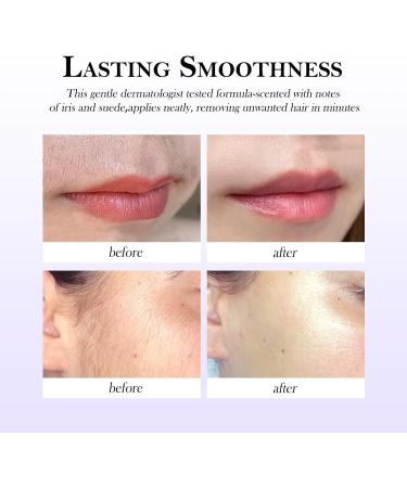 FLLUOUZH Facial Hair Removal Cream Painless Facial Gentle Hair Removal Cream for Face and Body Painless Formula Lasting Smooth Skin Instant 40ml+5ml 2 Set - Buy Online on GoSupps.com