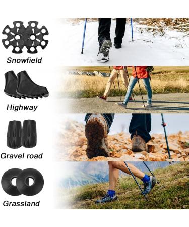 Buy Foldable Carbon Hiking Poles - Telescopic 105-137cm Nordic Walking Poles for Women | Ideal for Hiking & Skiing - Purple - Buy Online on GoSupps.com