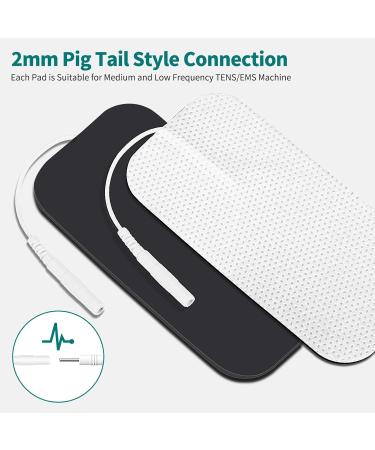 UNISOPH TENS Electrode Pads 20 pcs - Self Adhesive & Reusable for Muscle and Joint Pain Relief - Compatible with Most TENS Machines - 40x80mm - Buy Online on GoSupps.com