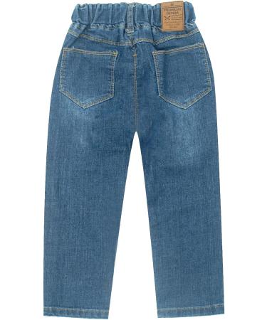 SEAUR Baby Boys Blue Ripped Jeans | Elastic Waistband | Stretch Denim Pants | 2-3 Years - Buy Online on GoSupps.com