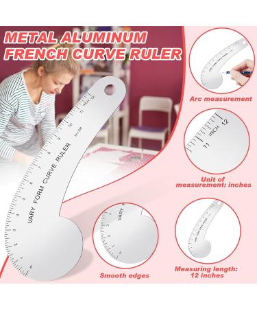 12'' Solid Aluminum French Curve Hip Curve Ruler for Sewing Design - Vary Form Curve - Buy Online on GoSupps.com