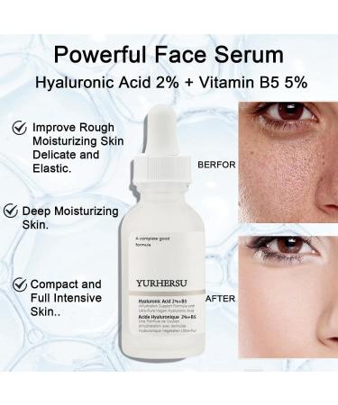 Hyaluronic Acid 2% + B5 Hyaluronic Acid Serum for Face Skincare Serum Face Serum for Women Hydrating Serum Hyaluronic Acid Moisturiser for Face Hydrated Brightening Serum to Plump and Smooth Skin - Buy Online on GoSupps.com