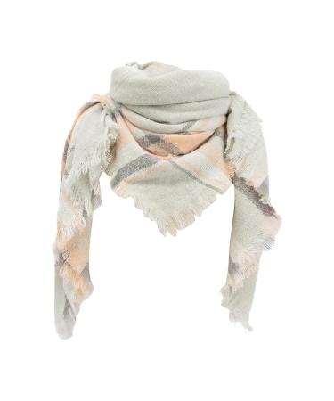 HANXIULIN Women's Scarf Cotton Cashmere Scarf Scarves for All Seasons Triangular Scarf Large Multi-Purpose Scarf for Women Scarf A Gray