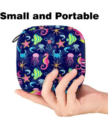 Women s Bands Storage Bag for Menstrual Cup & Makeup Large Capacity Travel Organizer with Underwater Animals Design 1 Count - Buy Online on GoSupps.com