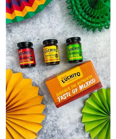 Gran Luchito Mexican Chili Gift Set - Authentic Chipotle Paste Salsa Macha & Chipotle Lime Jars | Perfect International Gift - Buy Online on GoSupps.com