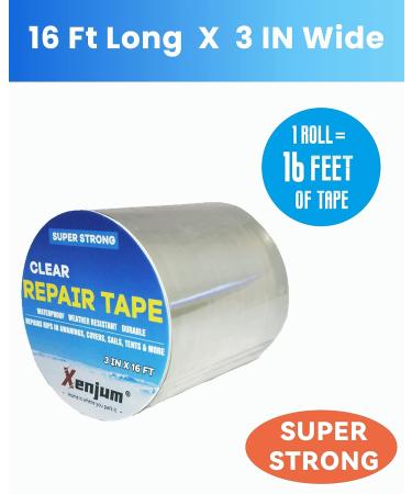 Xenjum Waterproof Fabric Repair Tape - 3 x 16' | Strong Adhesive Tent, RV, Boat, Canvas Repair Kit - Buy Online on GoSupps.com