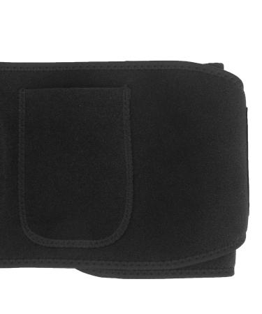 Uxsiya Adjustable Elastic Waist Support Belt - SBR Neoprene Lumbar Brace for Exercise & Fitness (Black) | International Shipping Available - Buy Online on GoSupps.com