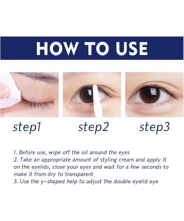  homomdy Fixing cream for double eyelids styling cream for double eyelids defining cream for eyelids Bigeyes Lifting long-lasting double eyelid cream for a natural look (8 pcs) - Buy Online on GoSupps.com