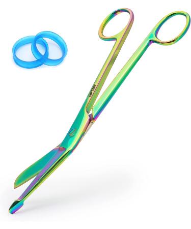 Lister Professional association scissors security association and dreamers first aid scissors made of stainless steel medical scissors for domestic care and nursing (green 7.5)