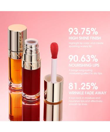 LANGMANNI Hydrating Lip Glow Oil - Moisturizing & Nourishing Transparent Gloss for Dry Lips (#10 Plum) - Buy Online on GoSupps.com