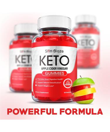 Slim Blaze Keto ACV Gummies - Advanced Formula with Apple Cider Vinegar | Official 60 Gummies - Buy Online on GoSupps.com