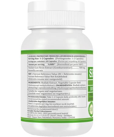 Morsan Nutraveda Shallaki Boswellia Serrata Capsules 100 pure and natural herbal supplement Supports joint health flexibility and strength Ayurvedic wellness 2 - Buy Online on GoSupps.com