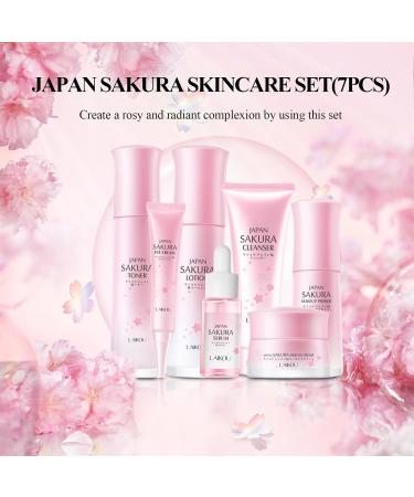 Face Care Set for Women - Complete Skincare Gift Set for Radiant Skin - Cherry Blossom Red - All Skin Types - Buy Online on GoSupps.com