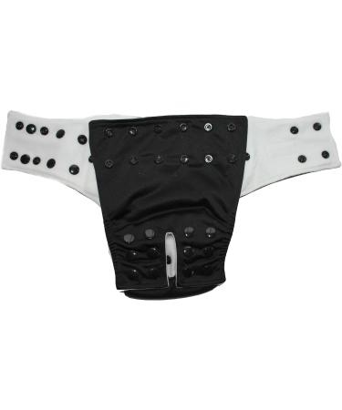 Glenndarcy Adjustable Waterproof Dog Diaper | Urinary Incontinence Solution | Includes 2 Washable Inserts - Black - Buy Online on GoSupps.com