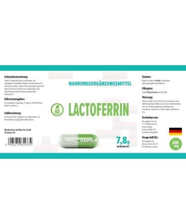 Hepatica Lactoferrin 30 vegan capsules tested by a third-party lab gluten free and GMO free - Buy Online on GoSupps.com