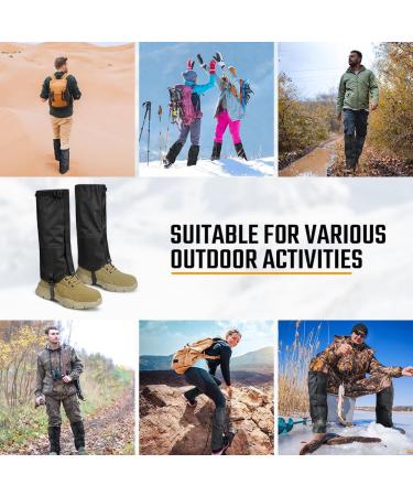 Adiwo Outdoor Gaiters - Waterproof Unisex Hiking & Cycling Accessories 620D Breathable Leg Protection with Zipper 12.99 Inch/33 cm - Buy Online on GoSupps.com
