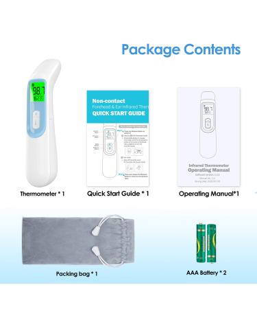 IDOIT 4-in-1 Infrared Thermometer: Non-Contact Forehead, Ear & Body Temp for Adults & Kids | Fast, Accurate Fever Readings - Buy Online on GoSupps.com