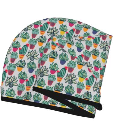 Super Absorbent Cactus Plant Microfiber Hair Towel Wrap | Quick Dry Coral Velvet for Long Curly & Thick Hair - Buy Online on GoSupps.com